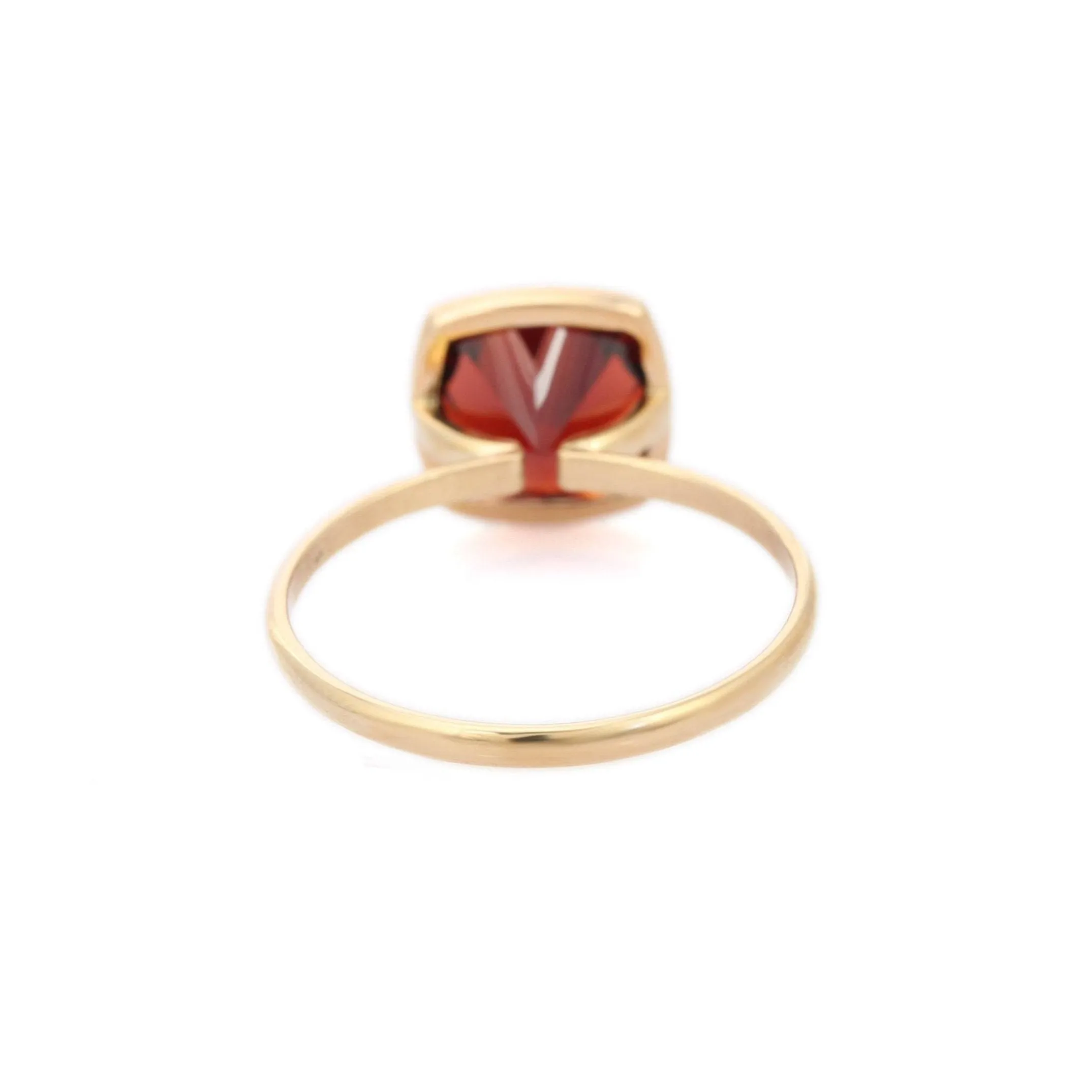 14K Yellow Gold Garnet Ring