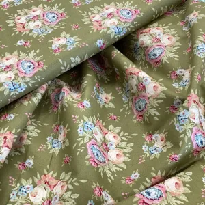 481117 Garden Flowers Green | Tilda Quilt Collection Collection