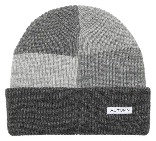 AUTUMN Patchwork Beanie Grey