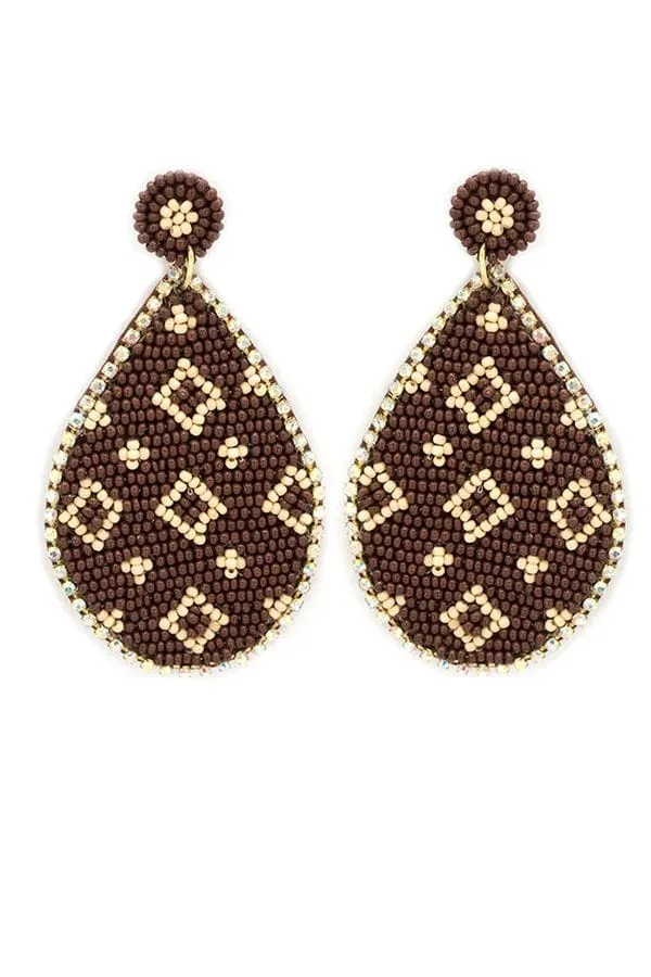 Brown diamond earrings