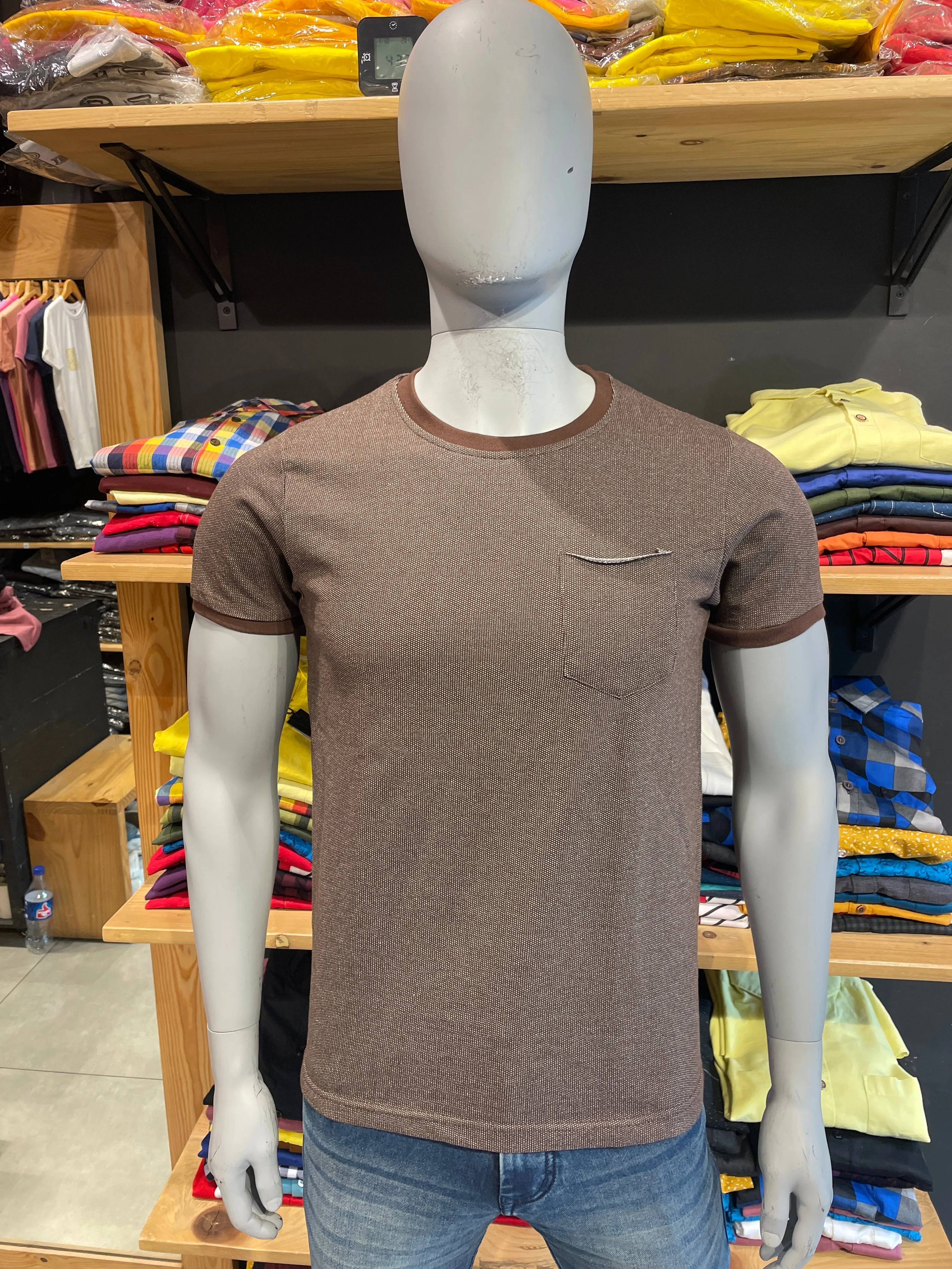 Brown Pocket Tee