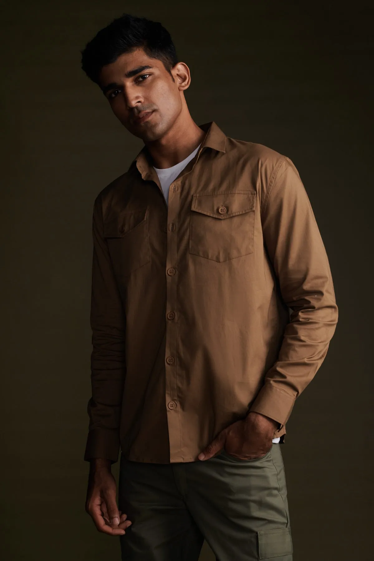 Clay Brown Overshirt