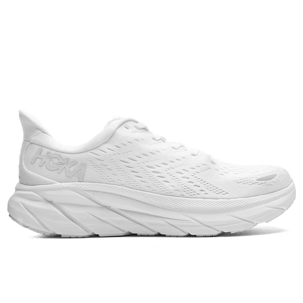 Clifton 8 - White/White