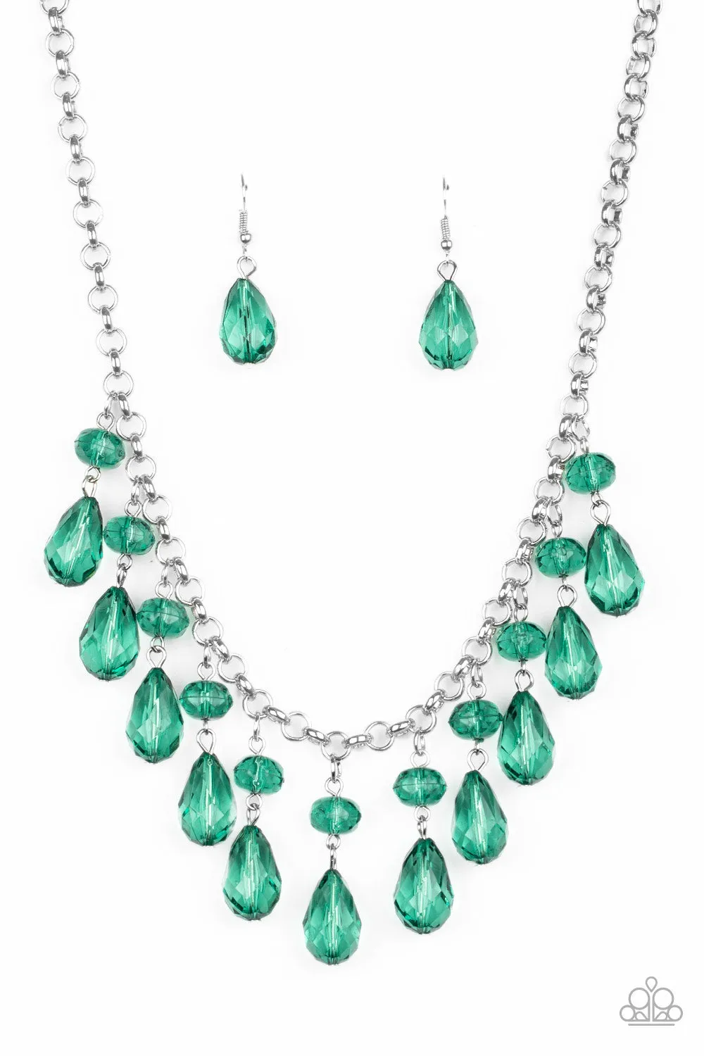 Crystal Enchantment - Green Paparazzi Necklace