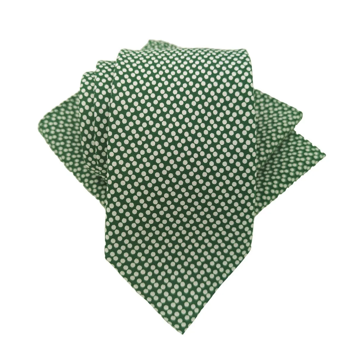 Dark Green Dotty Wedding Tie