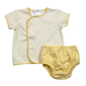 Diaper Set - Yellow Plaid