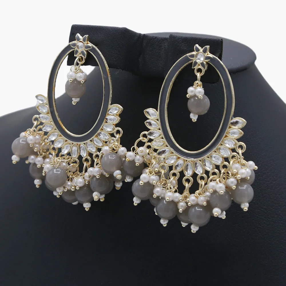 Ear Jhumki - Grey