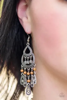 Eastern Excursion Brown-Earrings