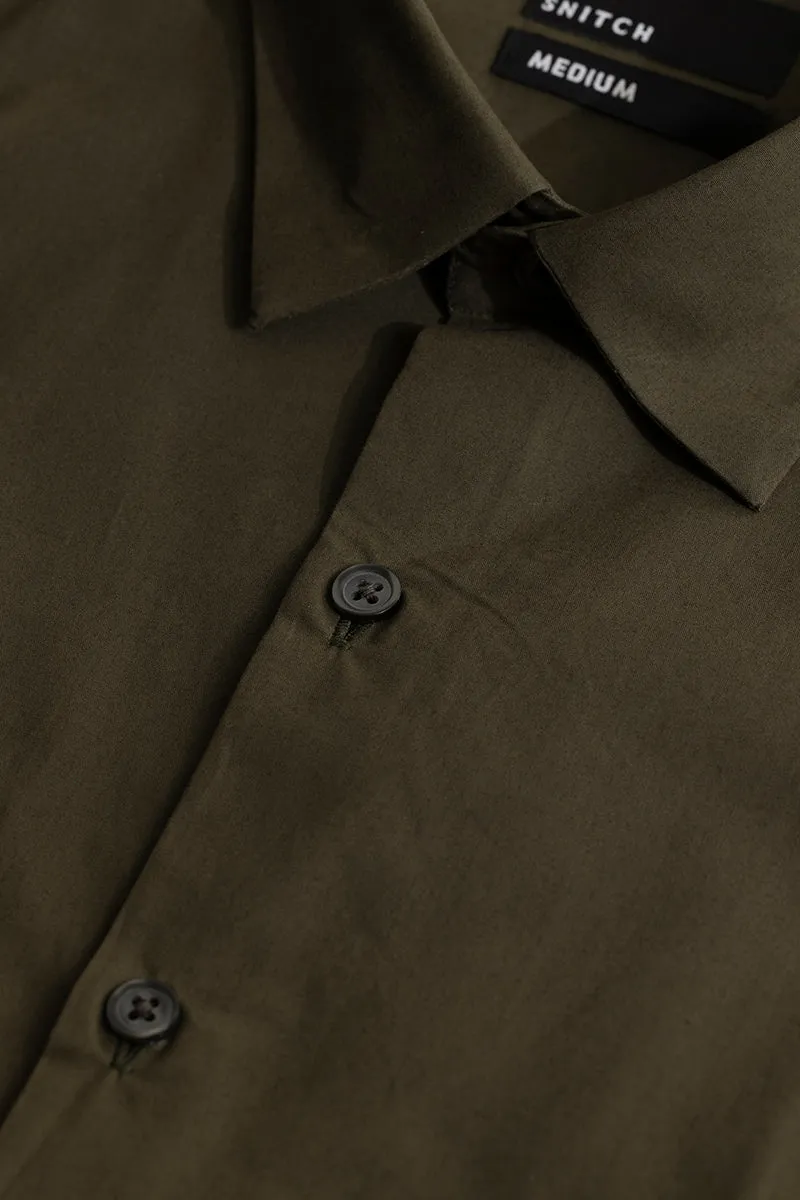 Elegant Monotone Brown Shirt