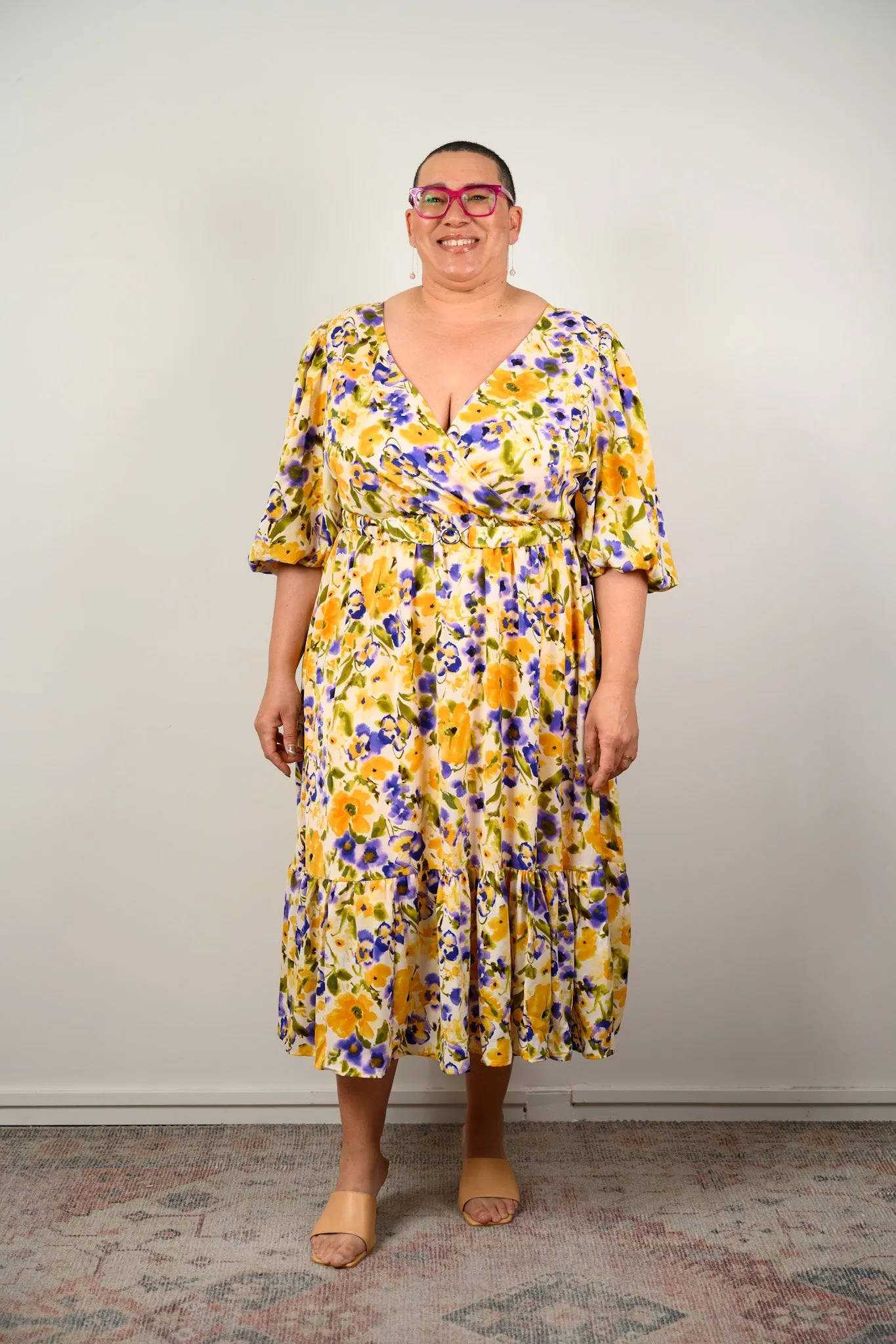 Flora  Dress - Yellow floral