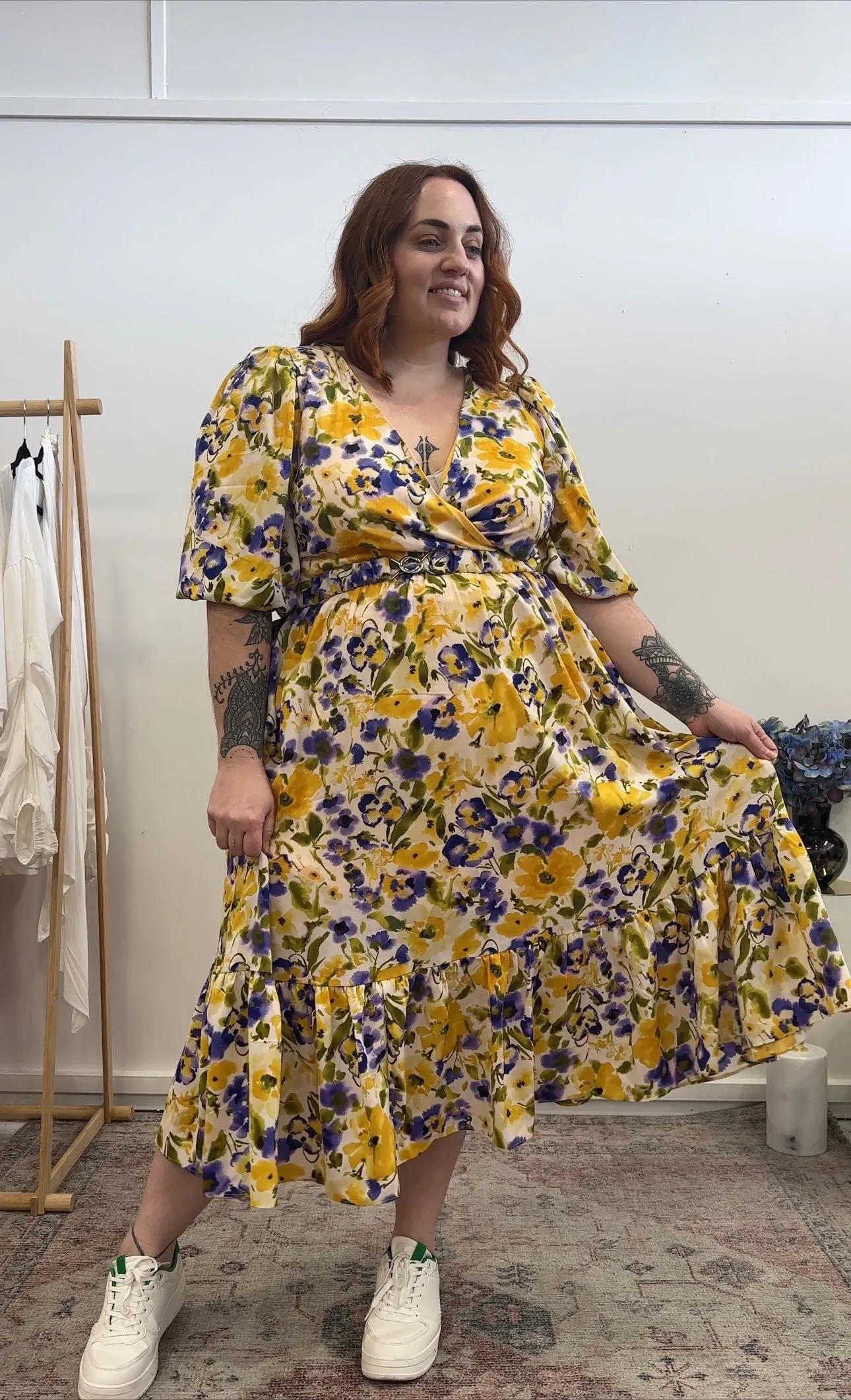 Flora  Dress - Yellow floral