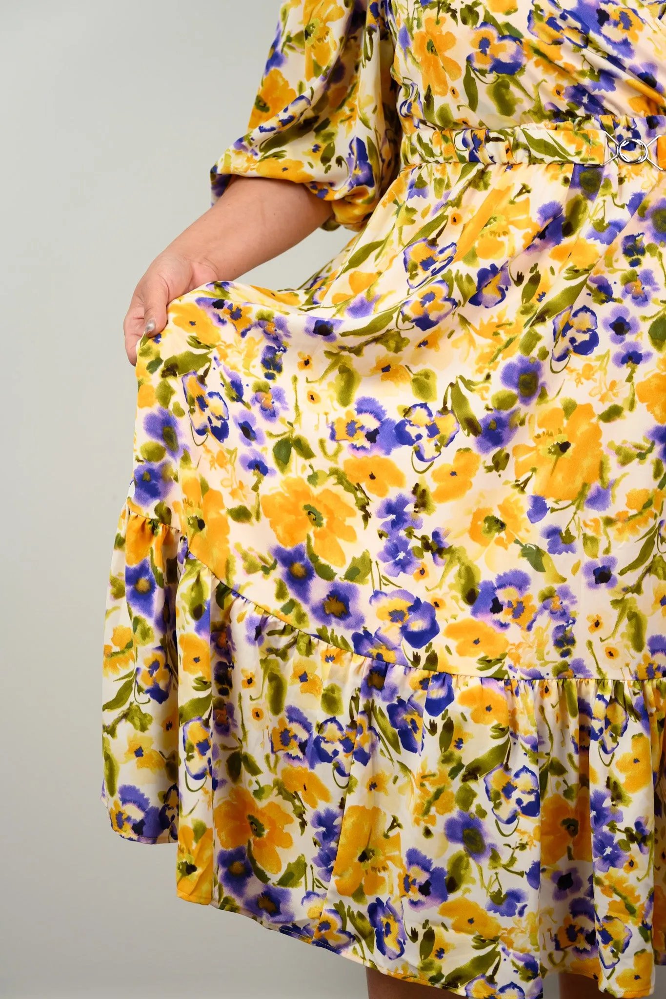 Flora  Dress - Yellow floral