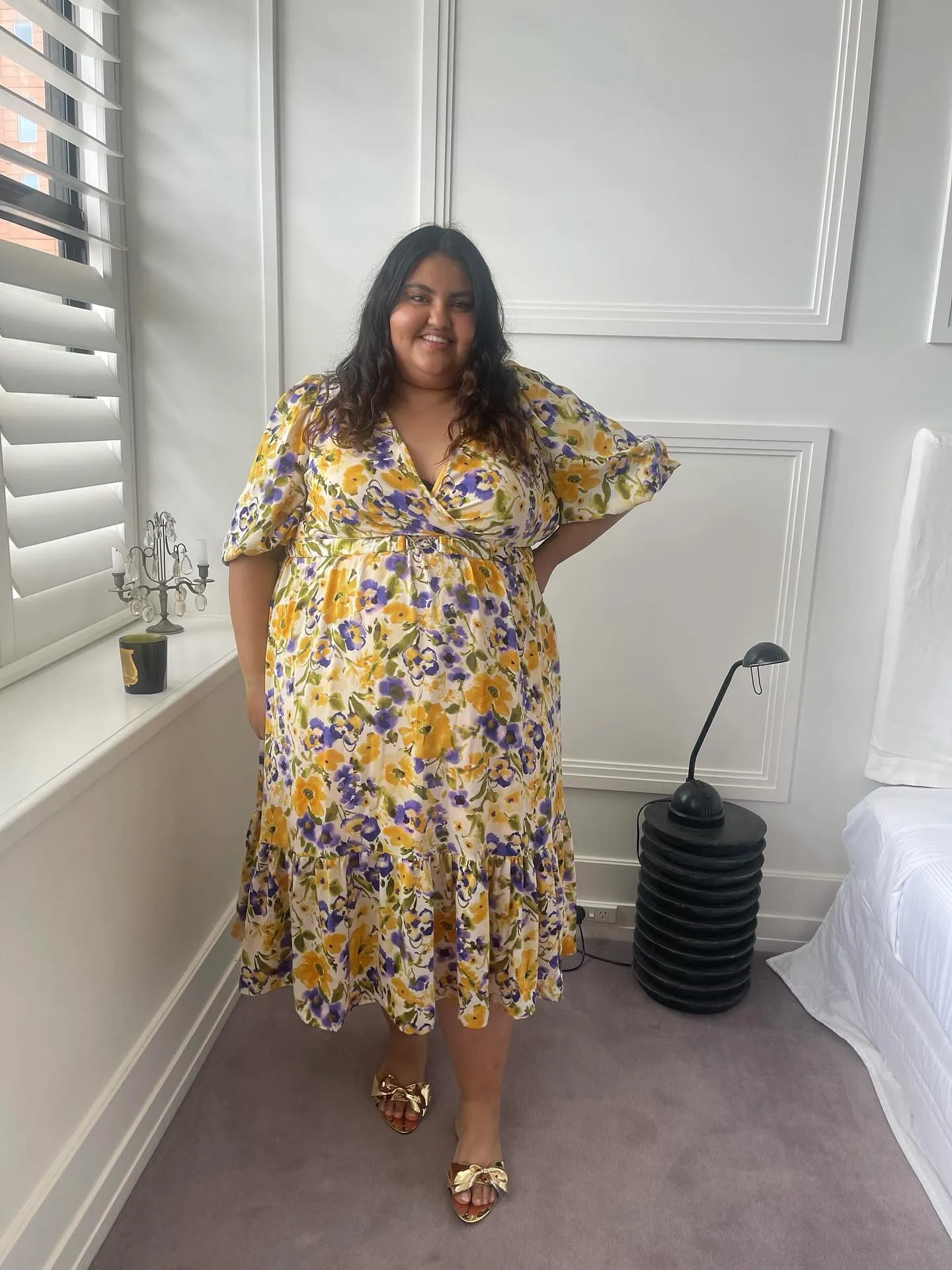 Flora  Dress - Yellow floral