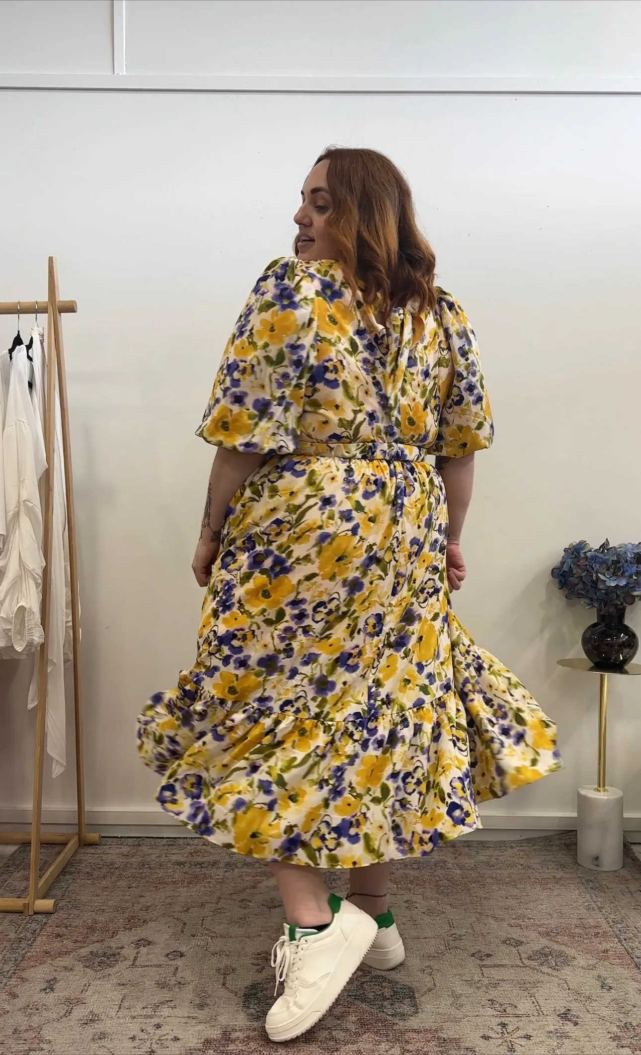 Flora  Dress - Yellow floral