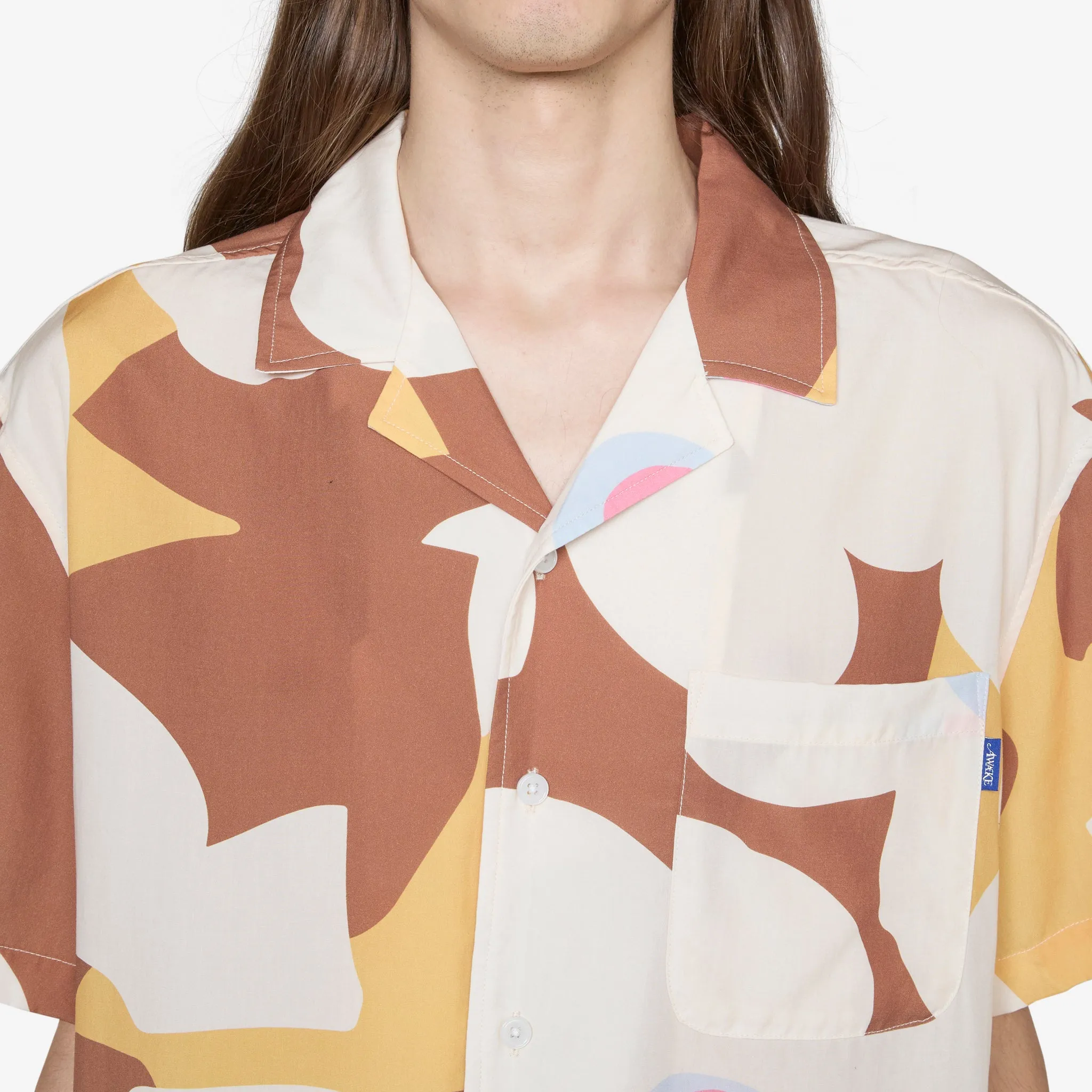 Floral Camp Shirt Brown