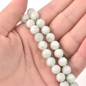 Green Angelite, 8mm Smooth Round Gemstone Beads, Pastel Green full strand, gem0839