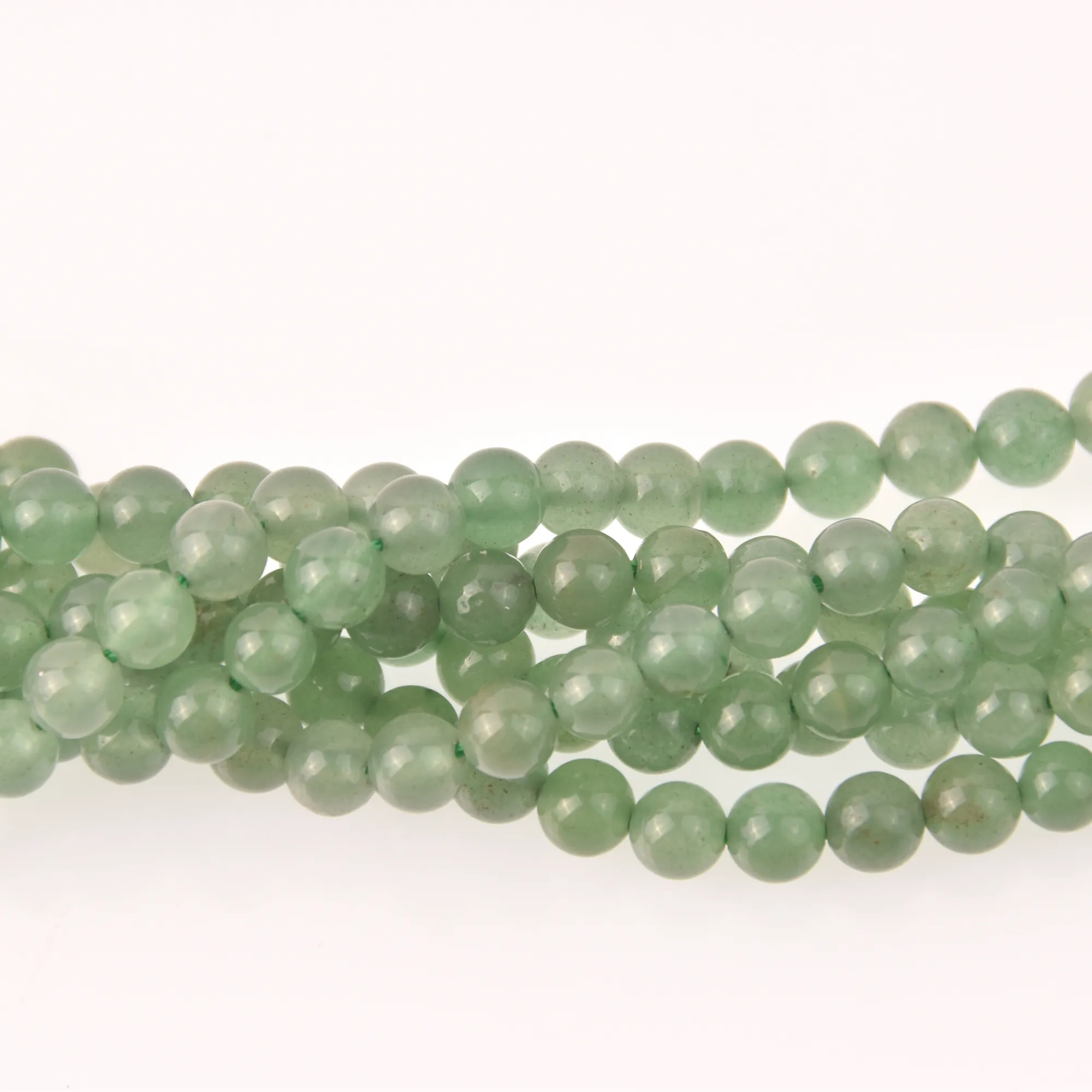 Green Aventurine, 6mm Smooth Round Gemstone Beads, full strand, gem0835