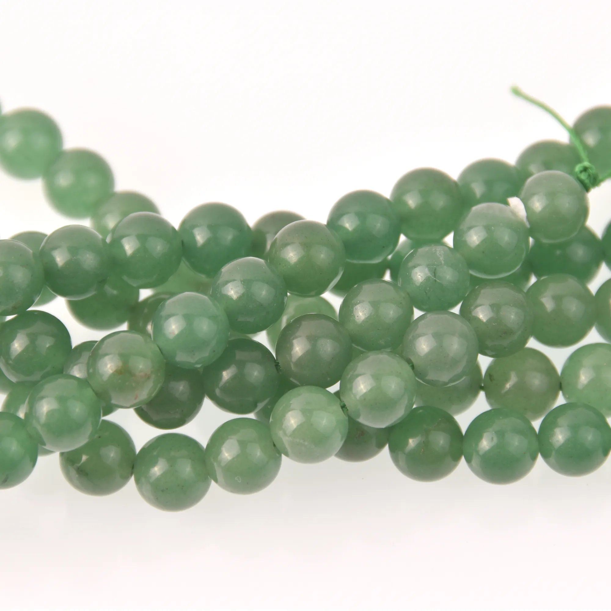 Green Aventurine, 8mm Smooth Round Gemstone Beads, full strand, gem0834