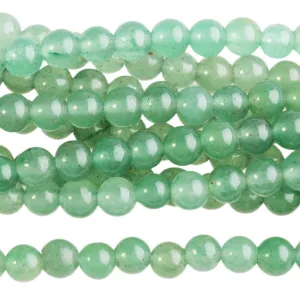 Green Aventurine (AAA) 4mm Round - 8-Inch