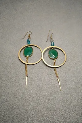 GREEN ONYX EARRINGS