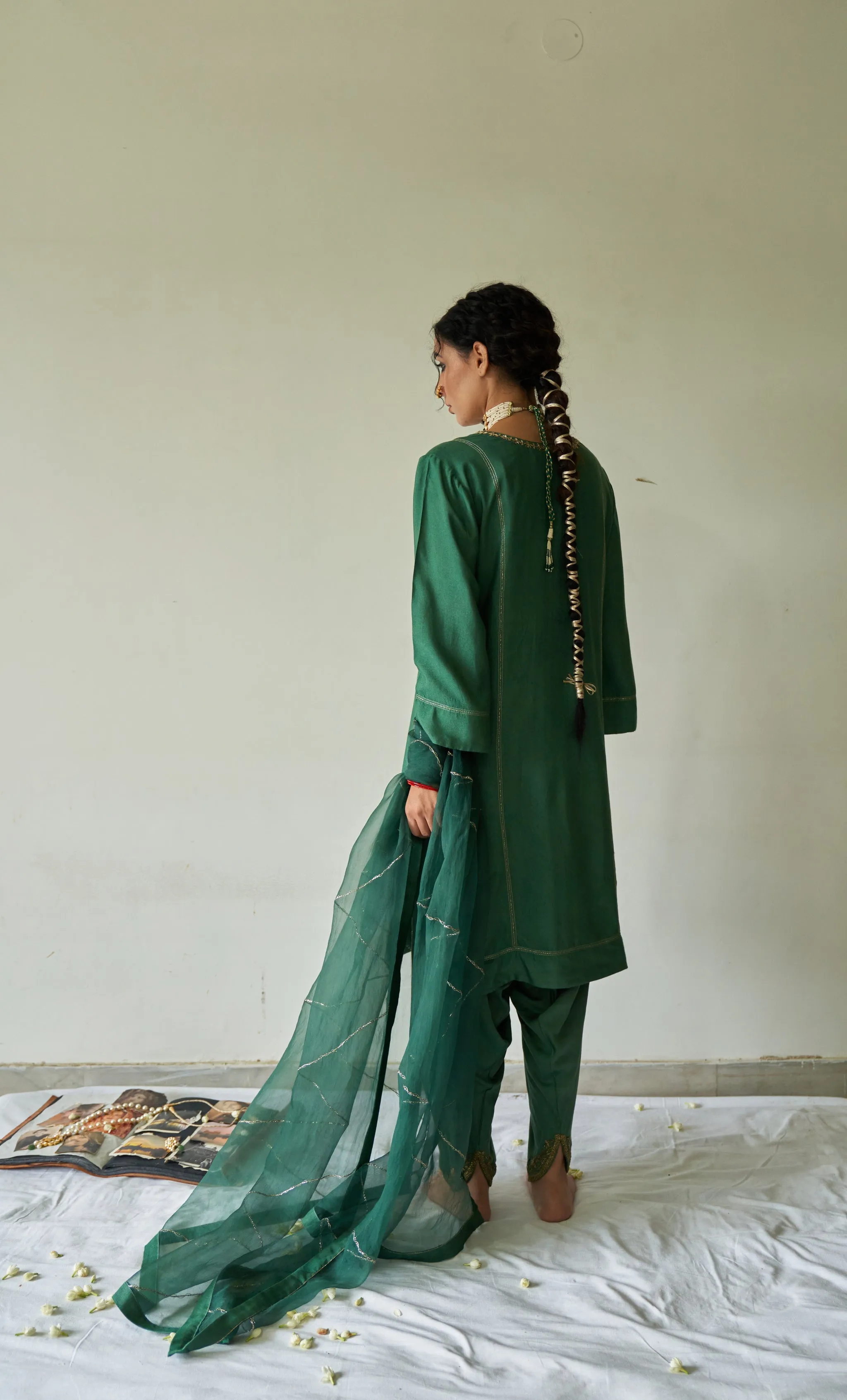 Green Peshwa Salwar