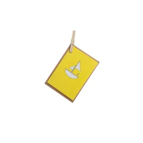 Greeting Card - Yellow Boat