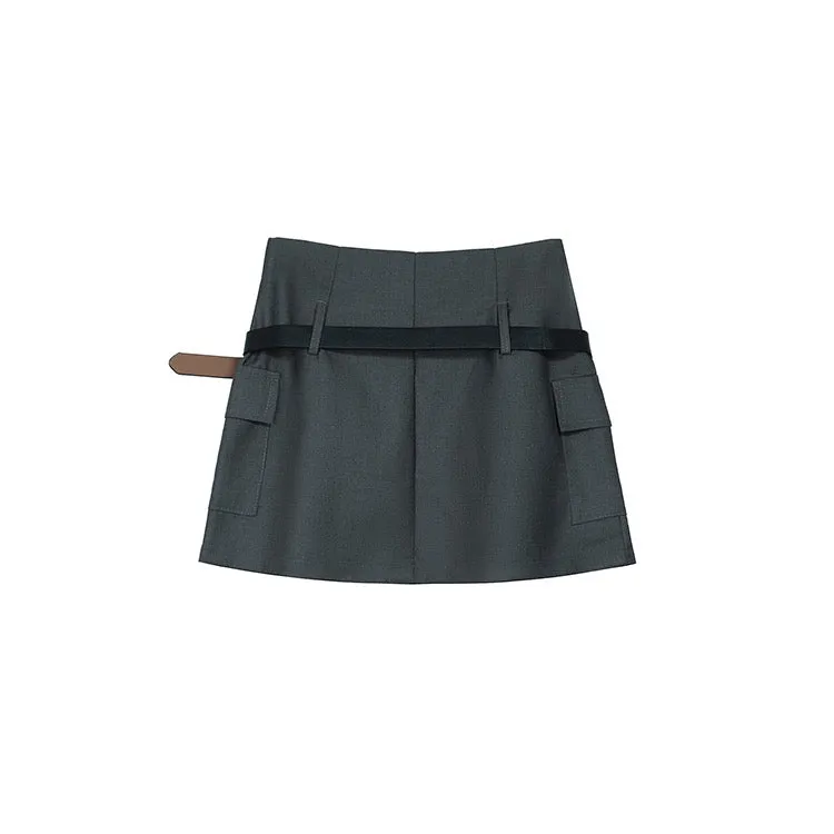 Grey Belt Skirt