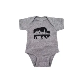 Heather Grey Skyline Onesie