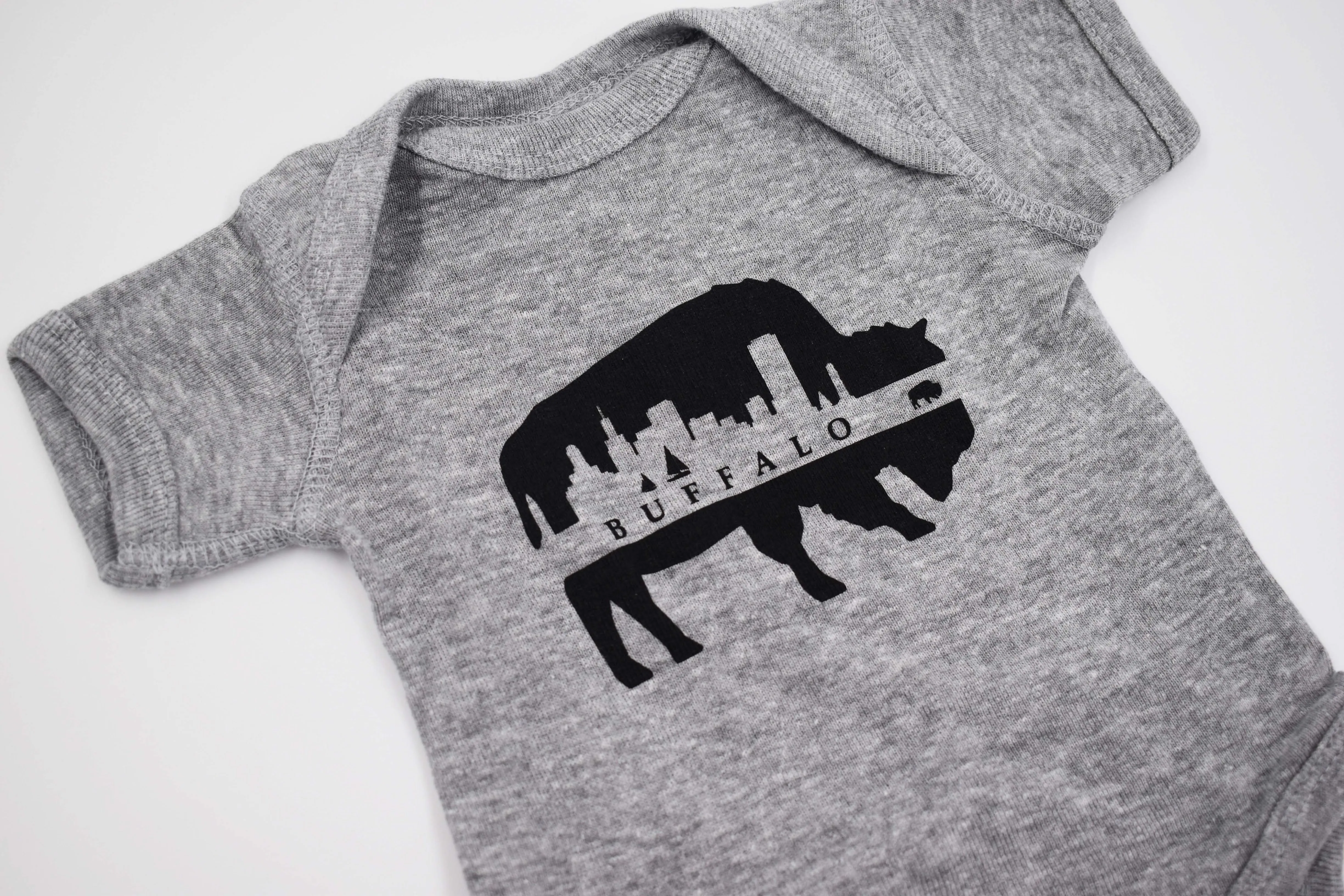 Heather Grey Skyline Onesie