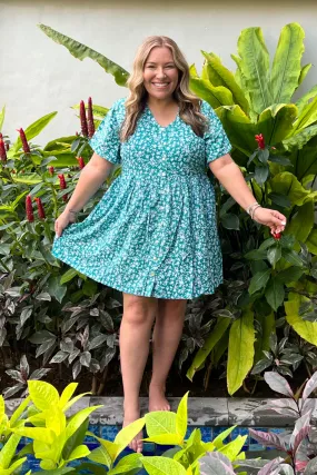 Isla Dress - Green Floral