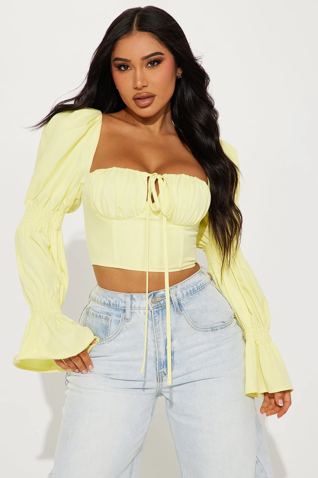 Ivy Corset Top - Yellow