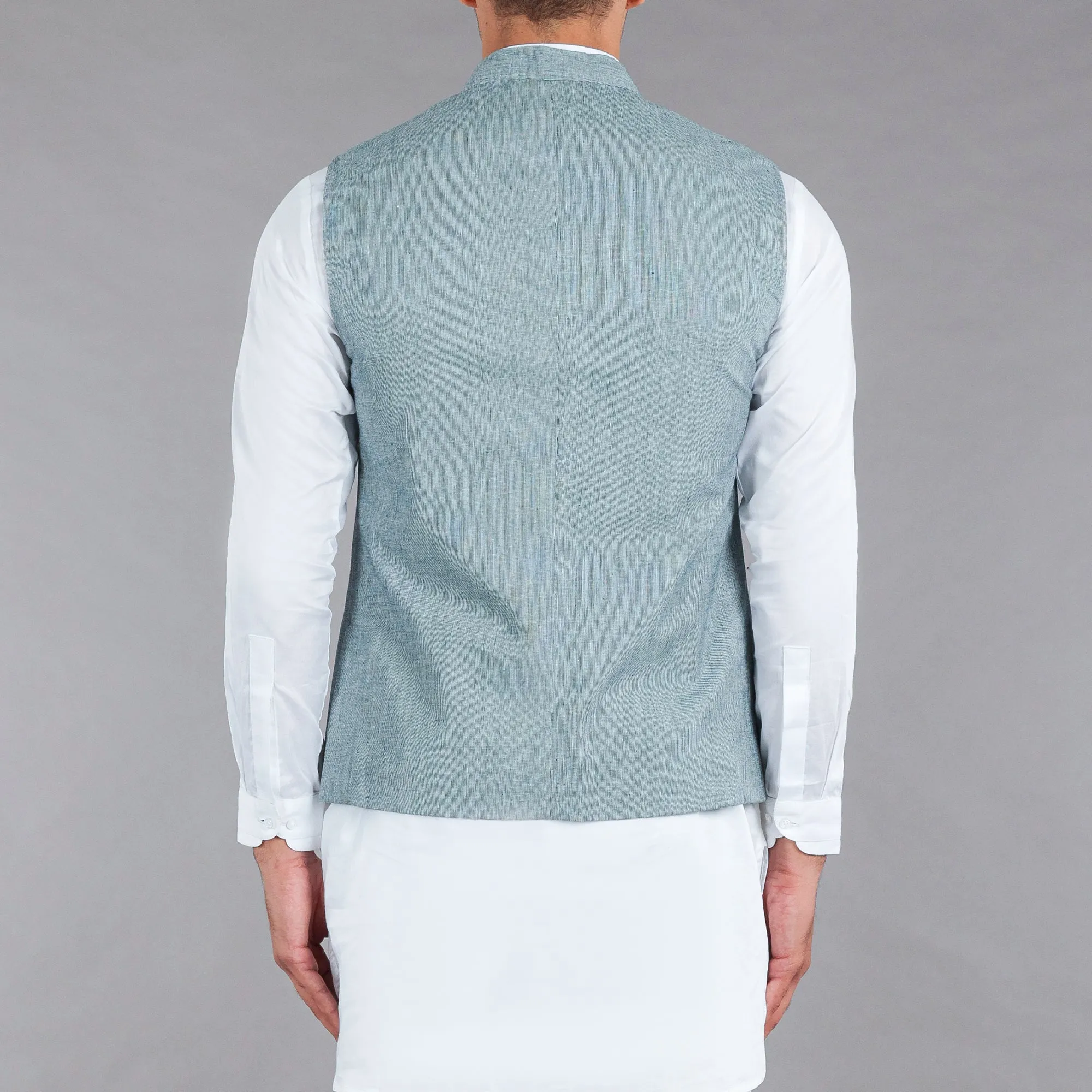 Light Green Khaddar Waistcoat