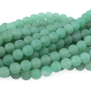 MATTE Green Aventurine (AAA) 6mm Round - 8-Inch