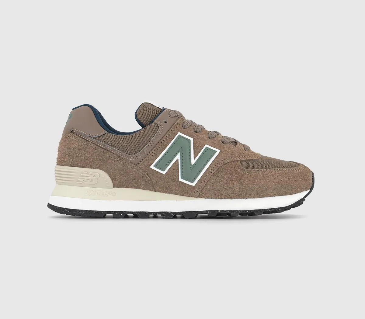 Mens New Balance 574 Brown Brown Green Trainers