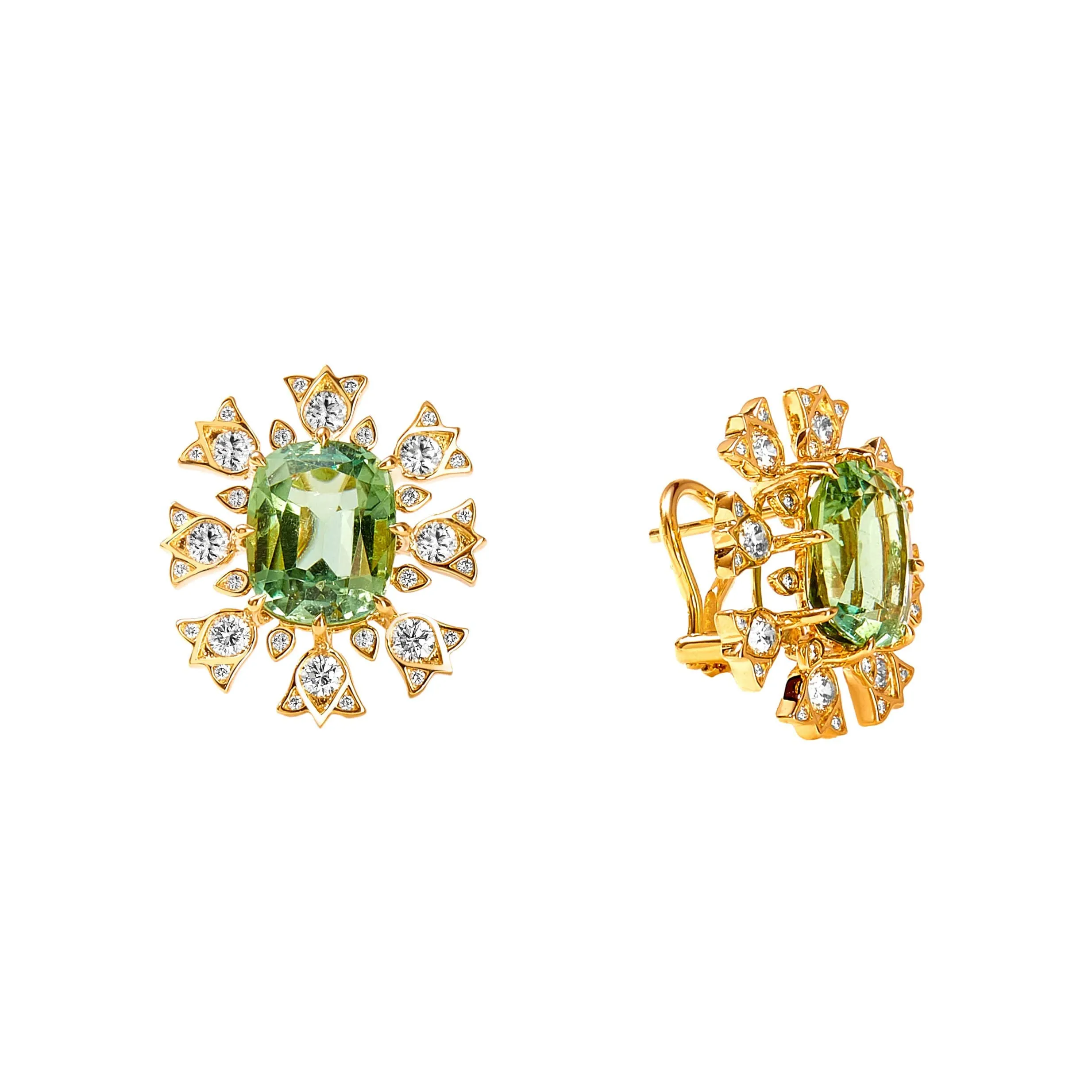 Mogul Green Tourmaline Earrings