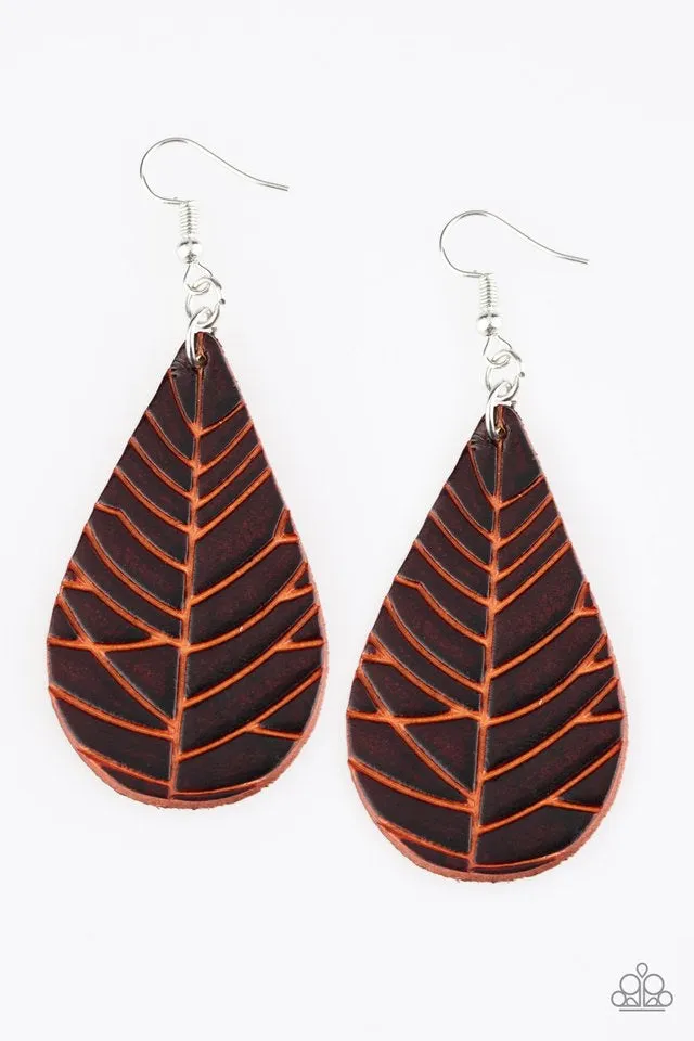 Nature Nouveau Brown-Earrings