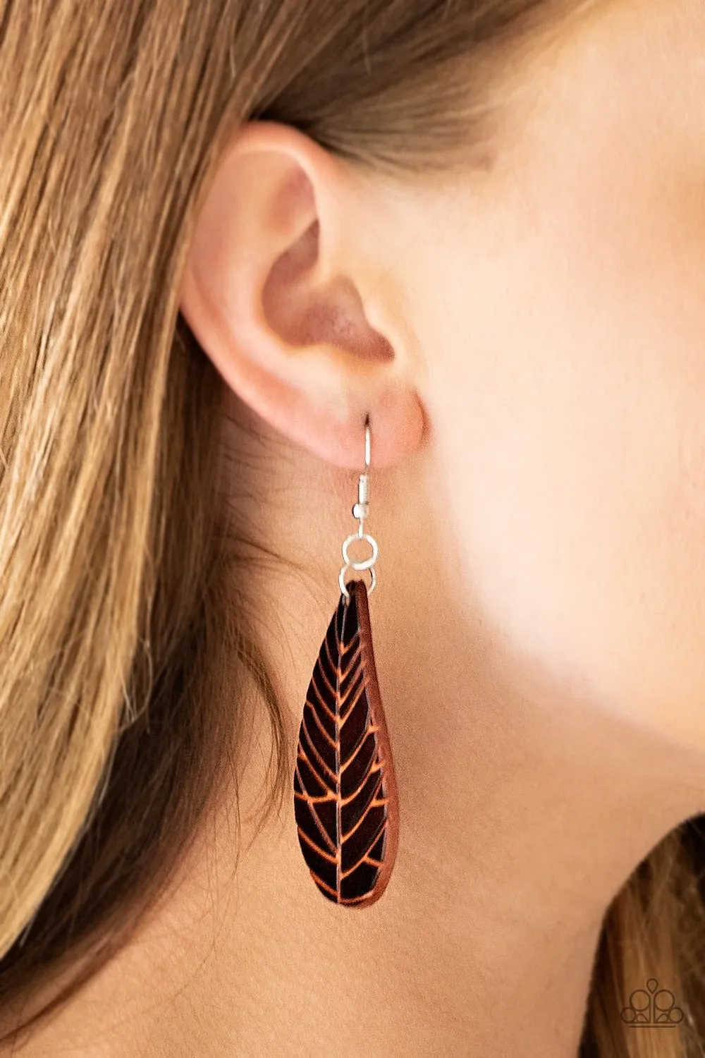 Nature Nouveau Brown-Earrings