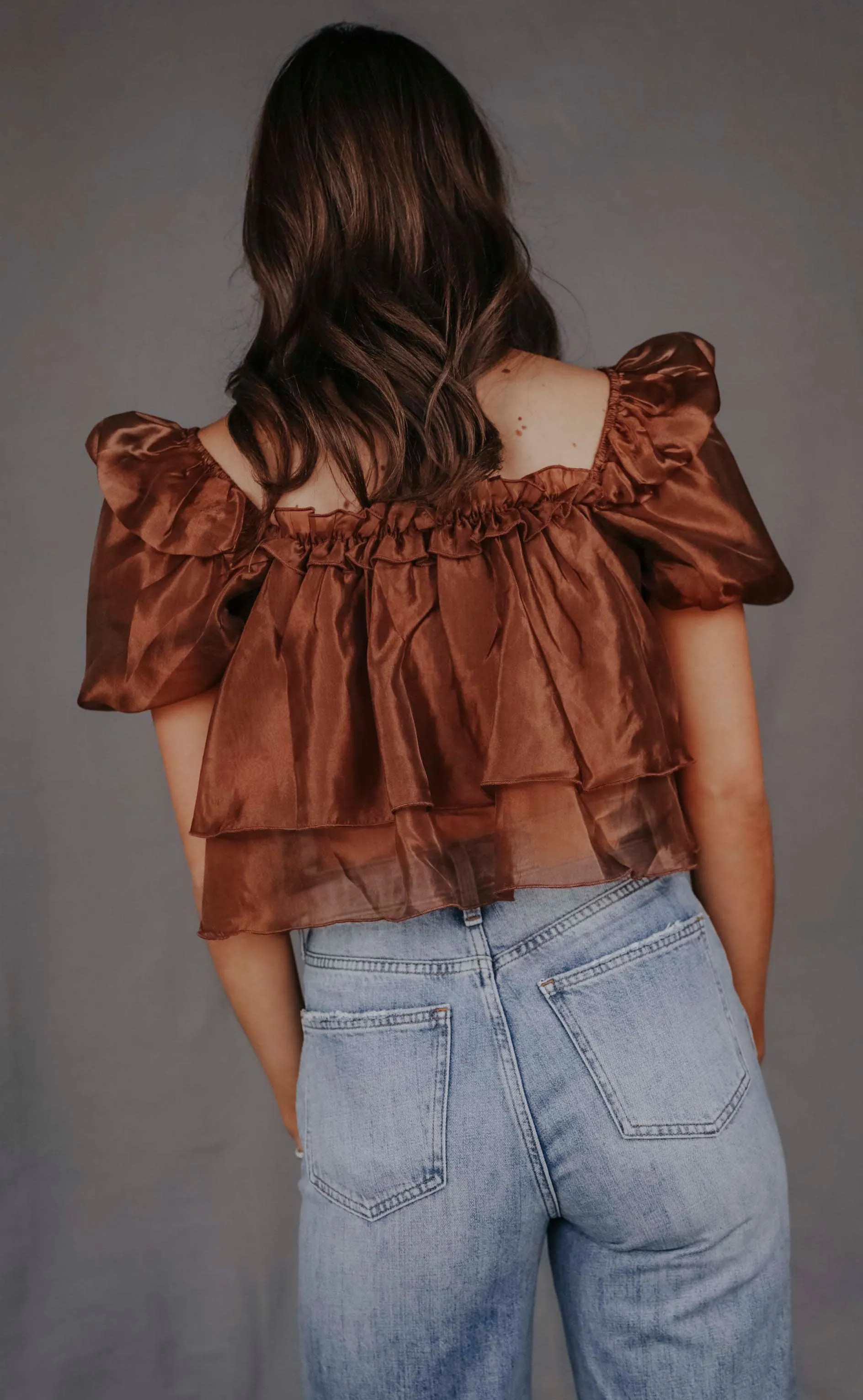 no choice top - brown