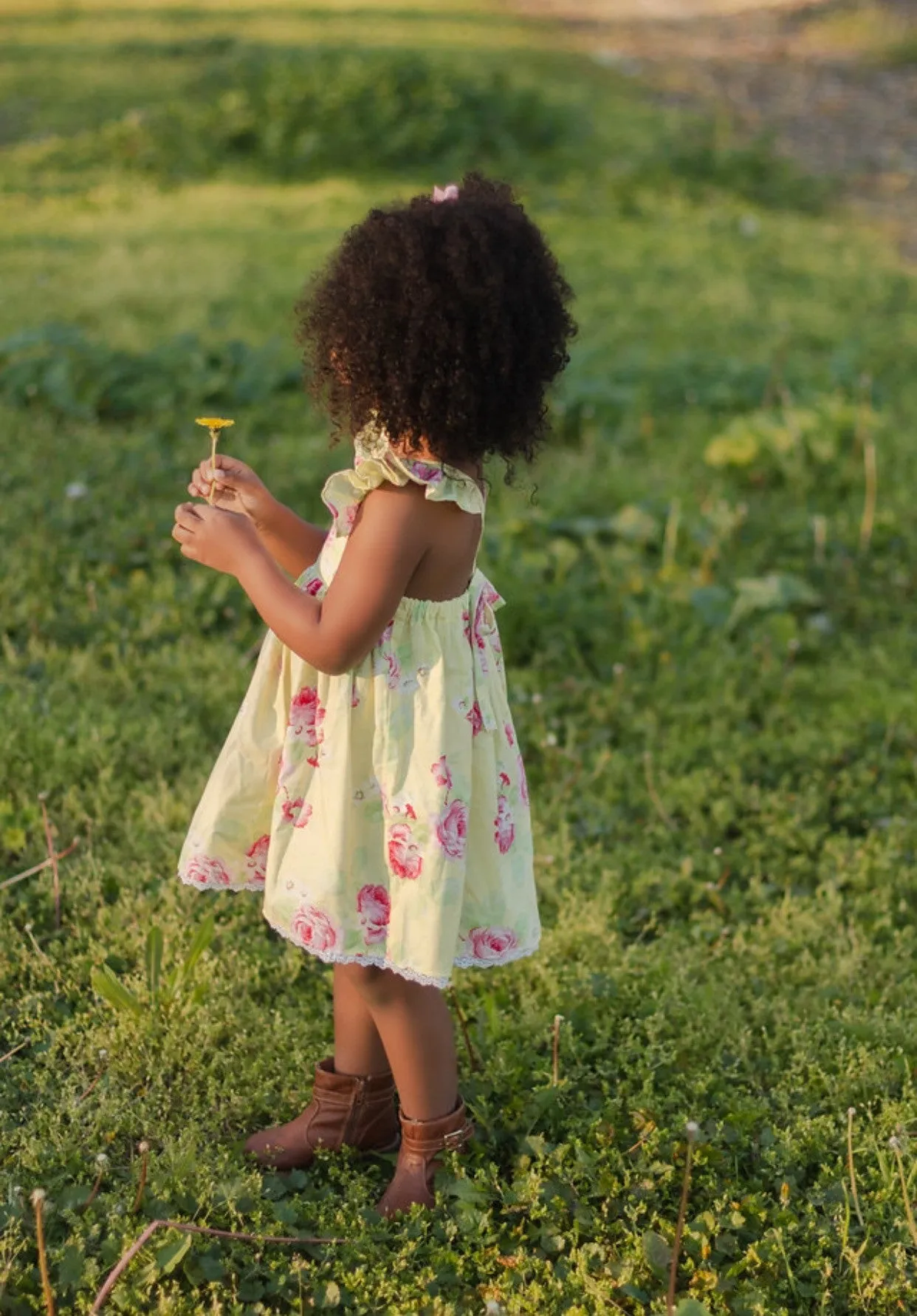 Olivia Dress - Yellow Floral