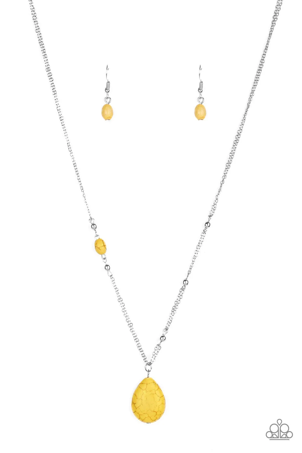 Peaceful Prairies - Yellow Paparazzi Necklace