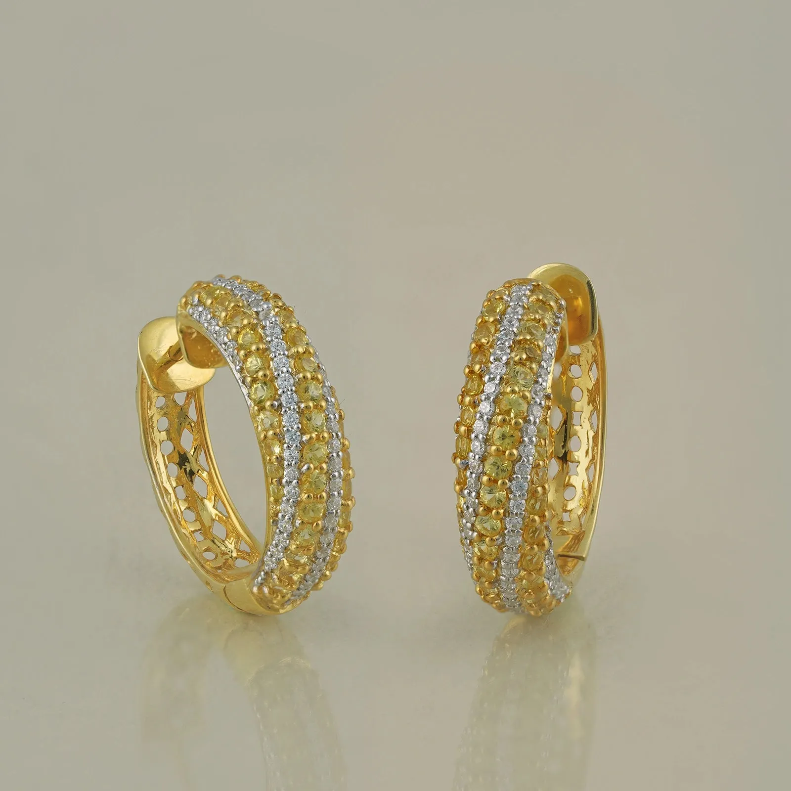 Susan Yellow Sapphire Mini Hoops