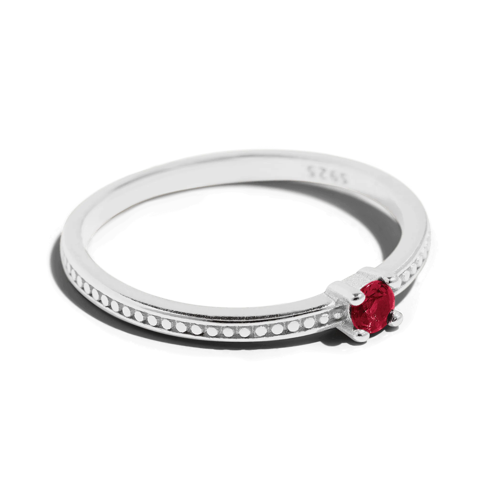 THE EMMA RING RED - sterling silver