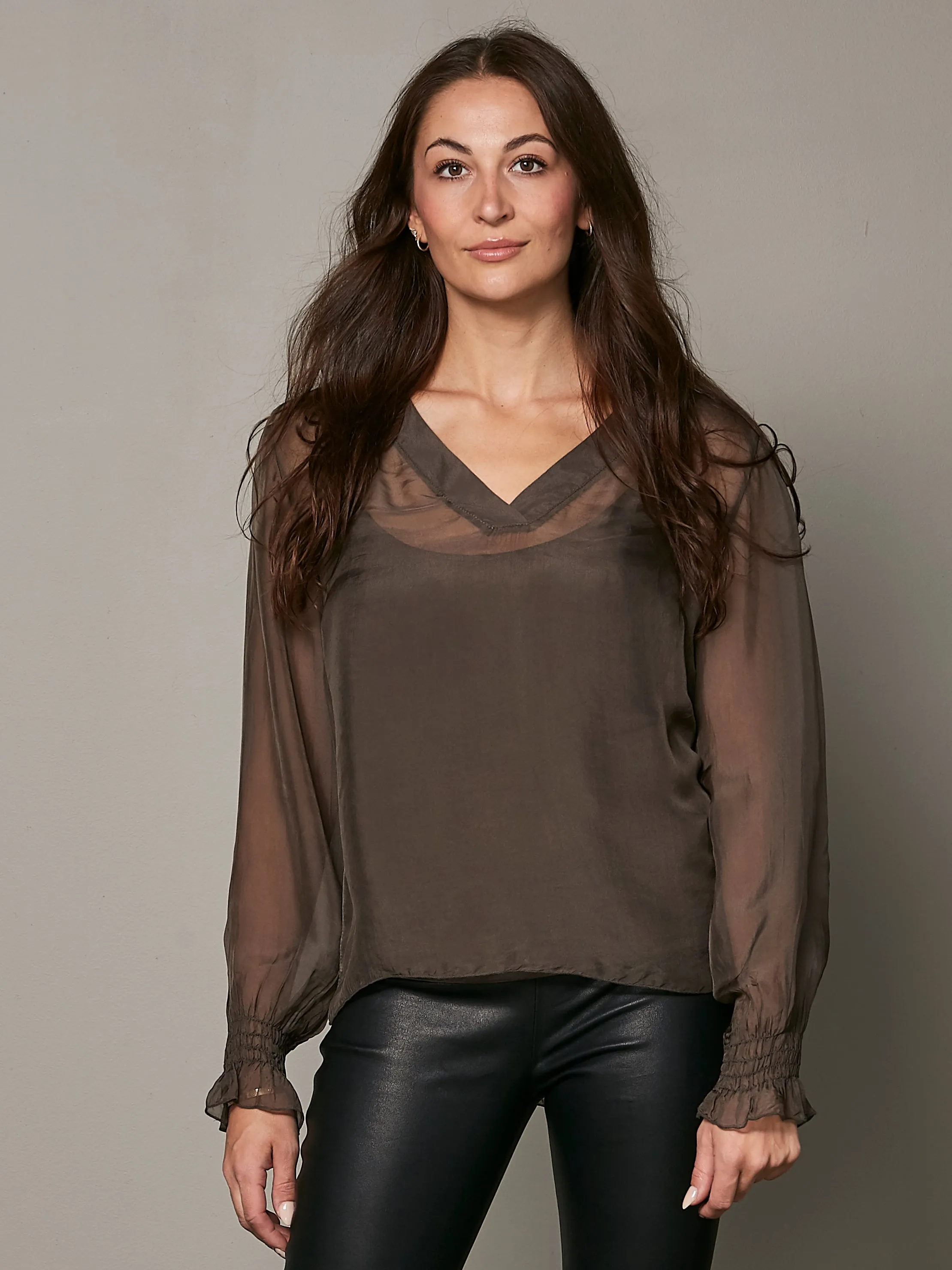 VANINA Bluse - Dark Brown