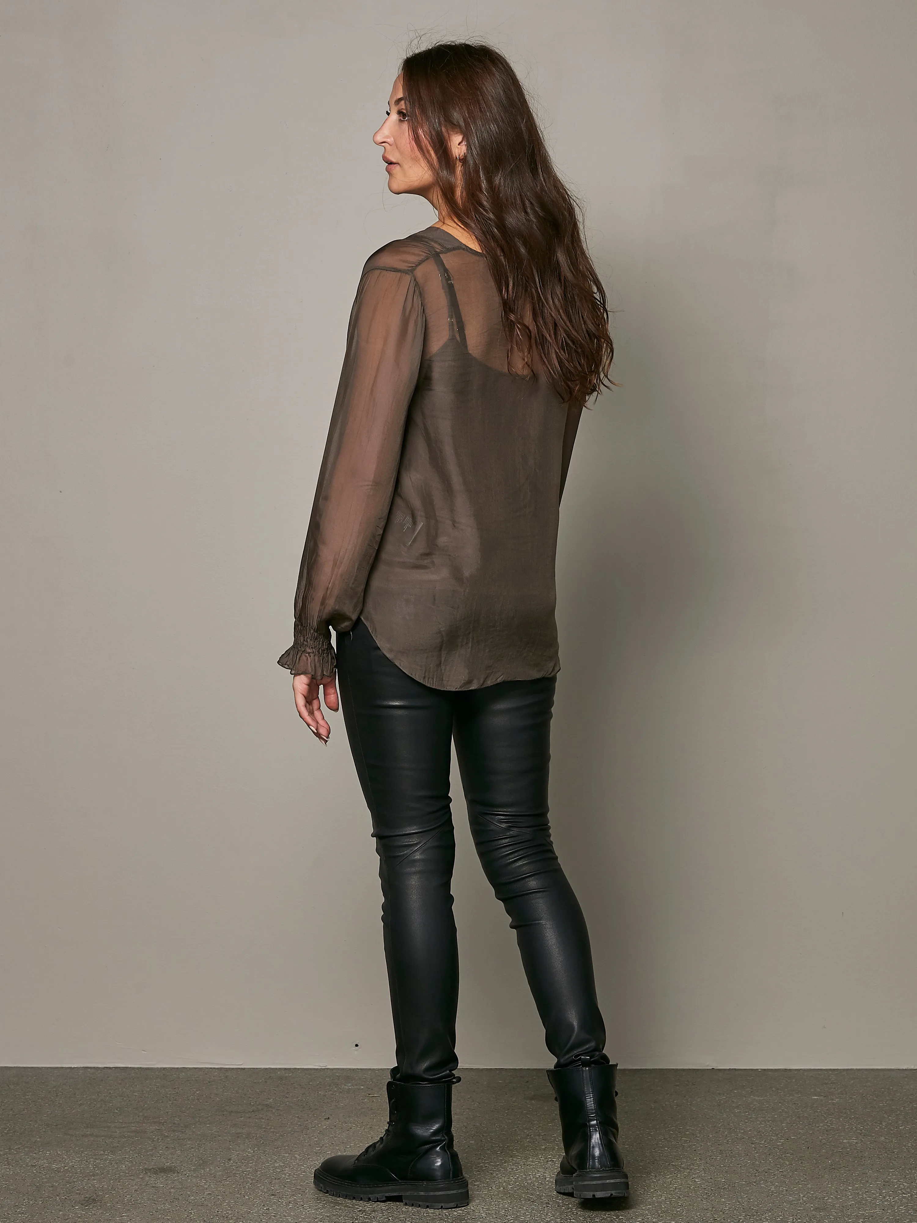 VANINA Bluse - Dark Brown