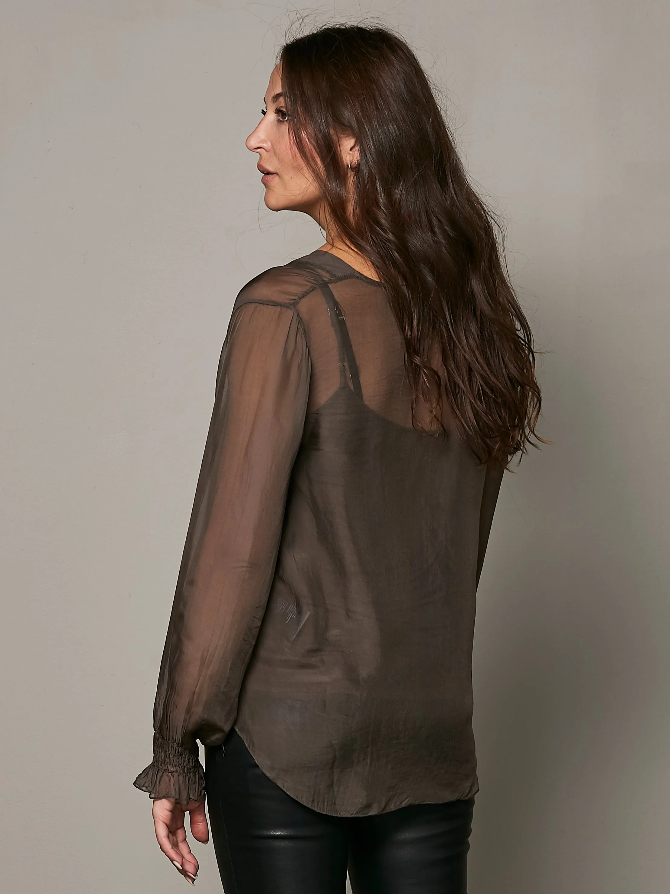 VANINA Bluse - Dark Brown