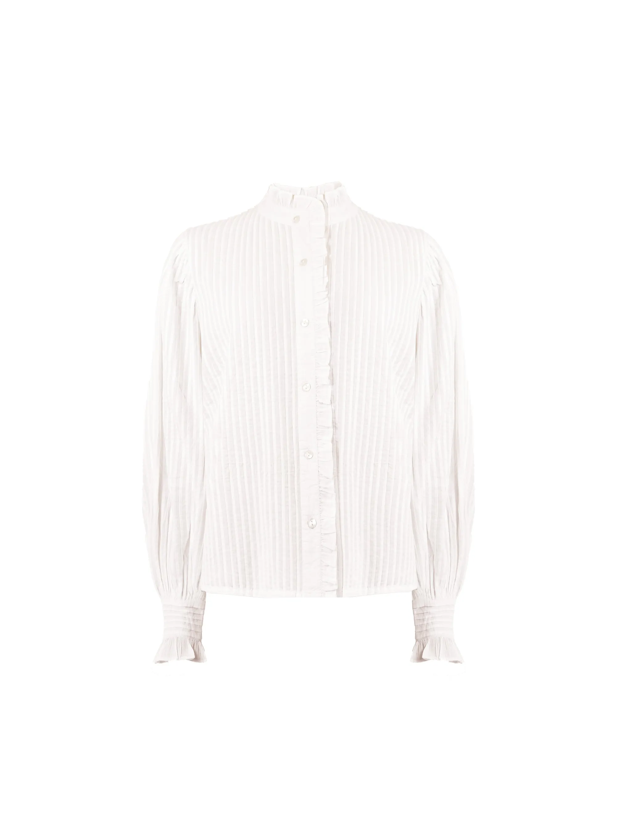 White Pintuck Blouse