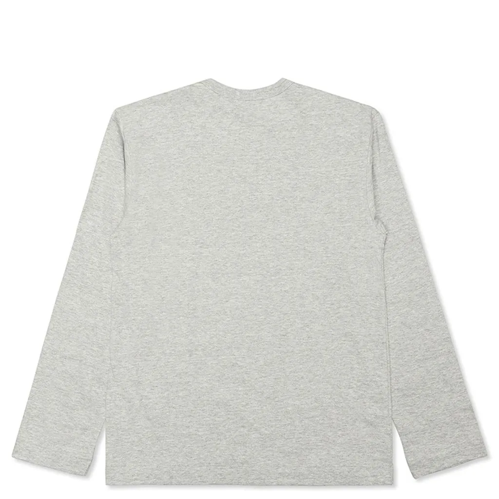 Women's Grey Heart Logo L/S Tee - Grey