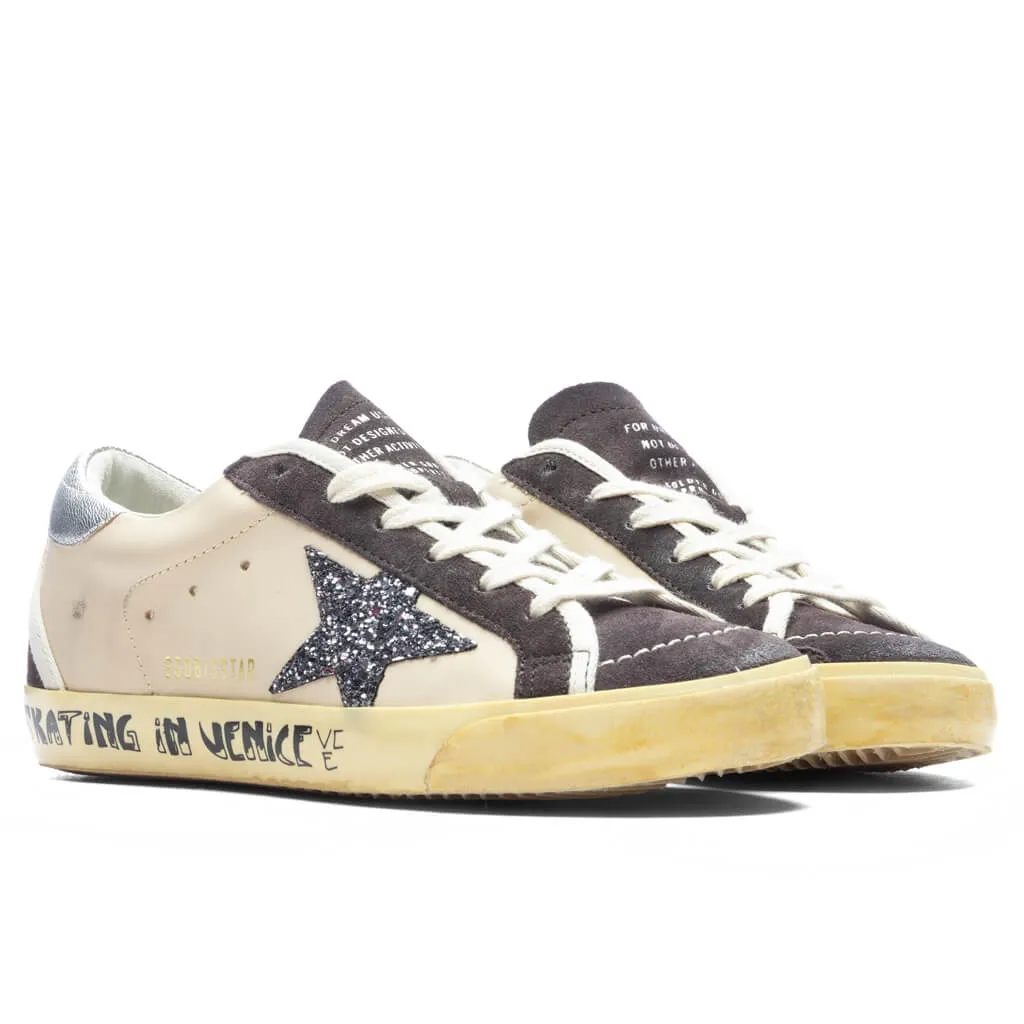 Women's Superstar Glitter Star - Beige/Dark Grey/Grey