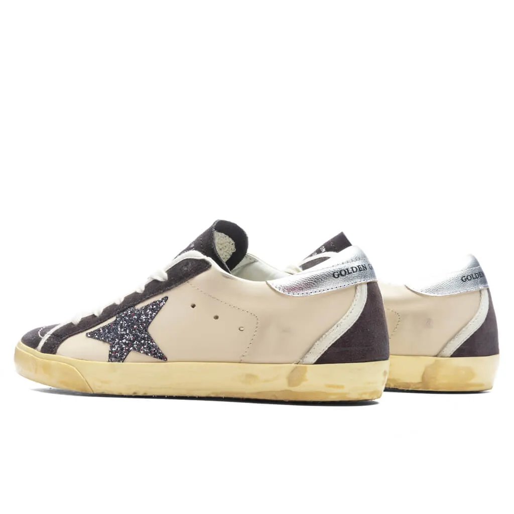 Women's Superstar Glitter Star - Beige/Dark Grey/Grey