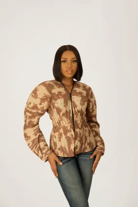 YASMINE BLOUSE - BROWN